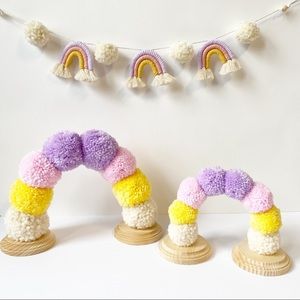Rainbow Theme Decoration Set Garland Table Centerpieces Baby Room Kids Party